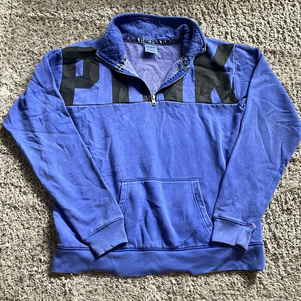 pink quarter zip